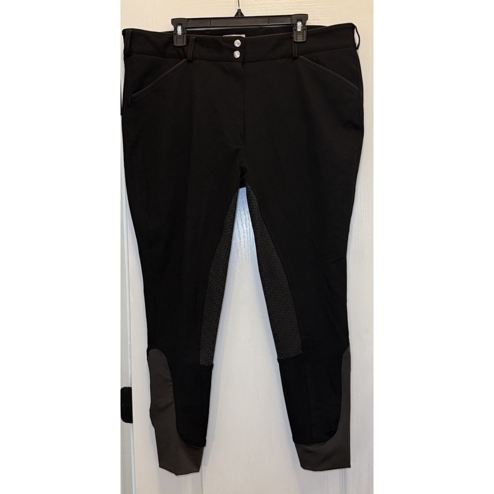 Dover Saddlery Riding Pants Black Women's Size 40 X 27 Breeches Equestrian